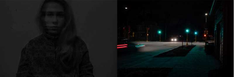 Darkest hour image of woman with street lights.jpg