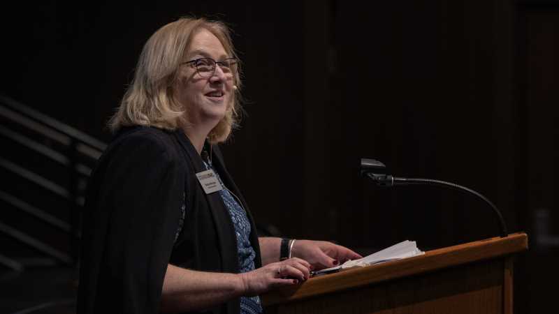 In her opening address for the spring semester, interim Chancellor Betsy Morgan highlighted UWL's recent successes and bright future.