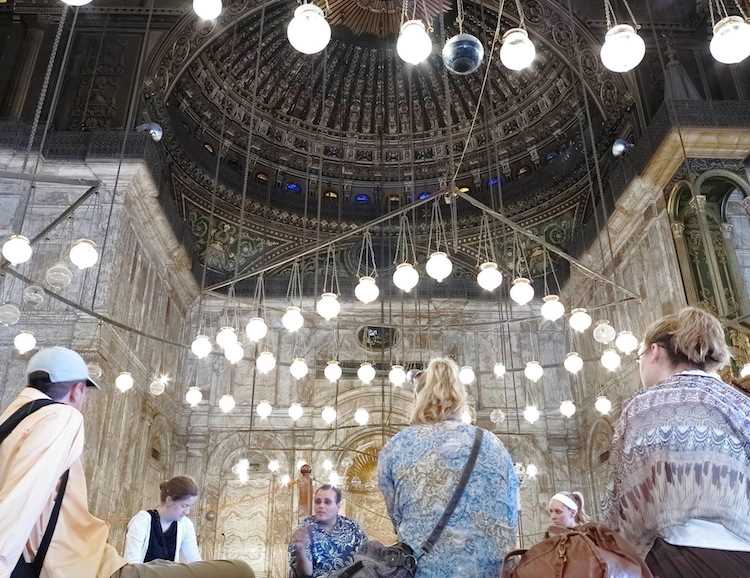 UWL History students visiting Egypt's Muhammad Ali Mosque