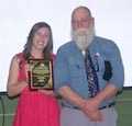 Amy Baker with award  presented by Marc Rott