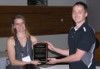 Michael Lazzari awards Jennifer DeGrave with CLS student of the year