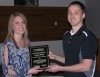 Michael Lazzari awards Alyssa Fedie with CLS student of the year