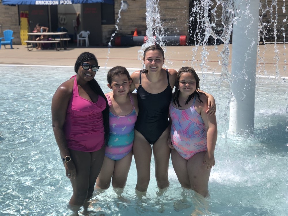Mentoring Program outing at the pool.