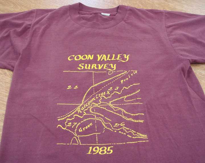 1985 t-shirt Coon Valley Survey 