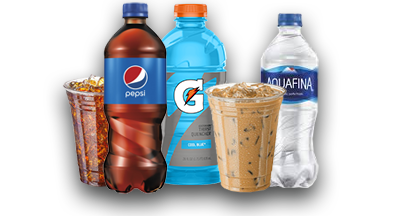 Pepsi, Gatorade, Water and Coffee
