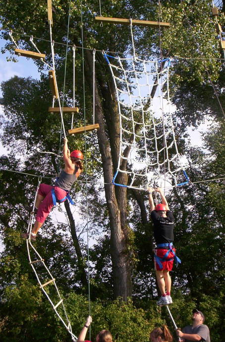Outdoor ropes course - vertical playpen