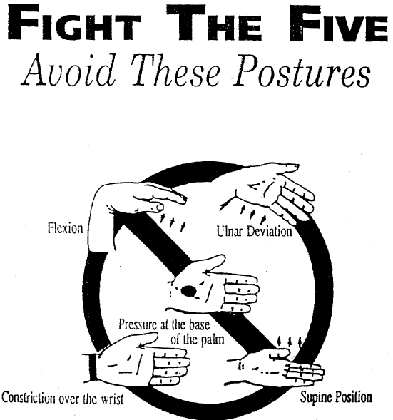 Fight the five, avoid these postures