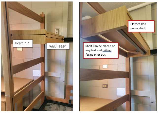 Hang On Bed Shelf Dimensions