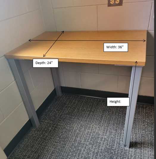 Table/Desk dimensions