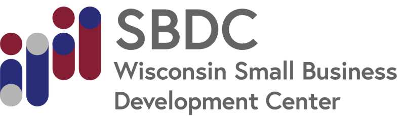 This is the logo for the Wisconsin Small Business Development Center (SBDC).