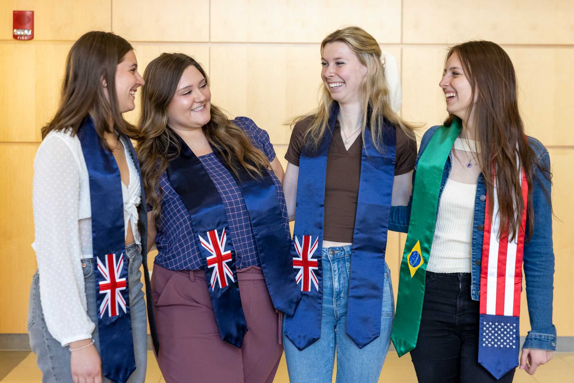Graduating Students with International Sashes