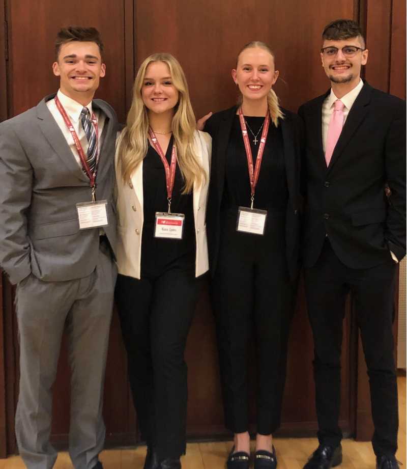 (L-R) Hank English (alternate), Kiara Lyons, Amanda Marshall, and Logan Griesbach