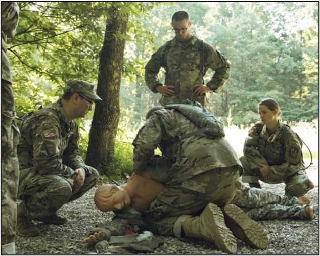 Cadets training at Advanced Camp in Fort Knox, KY
