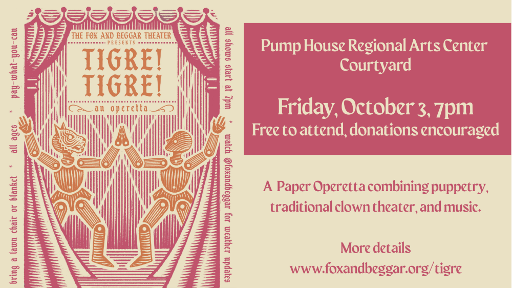 Advertisement for a paper operetta at the La Crosse Pump House