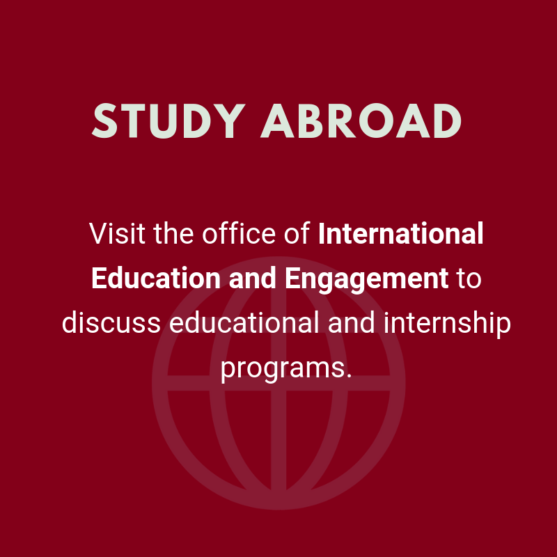 Visit IEE for info on opportunities abroad