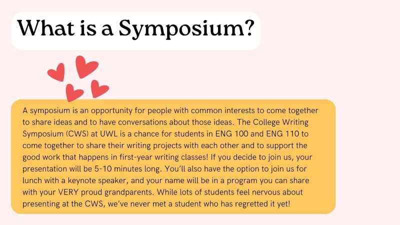 Directions for submitting to the College Writing Symposium