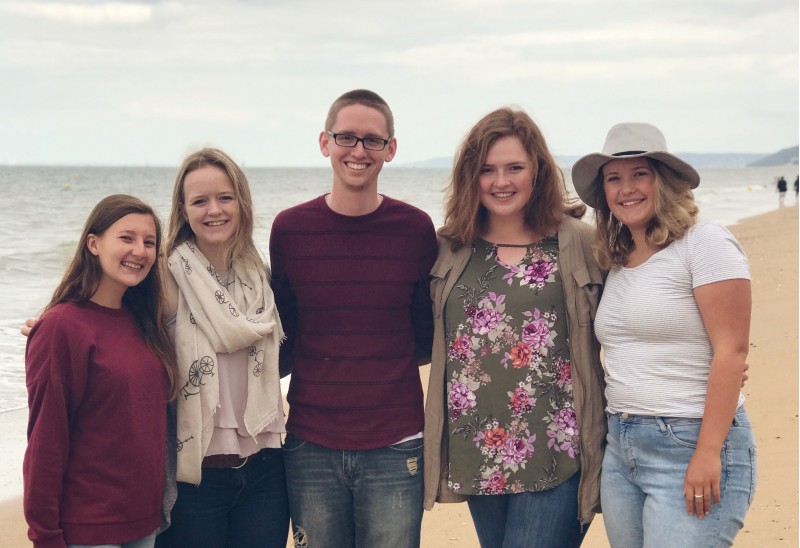 UWL students studying abroad in Caen in summer 2018.