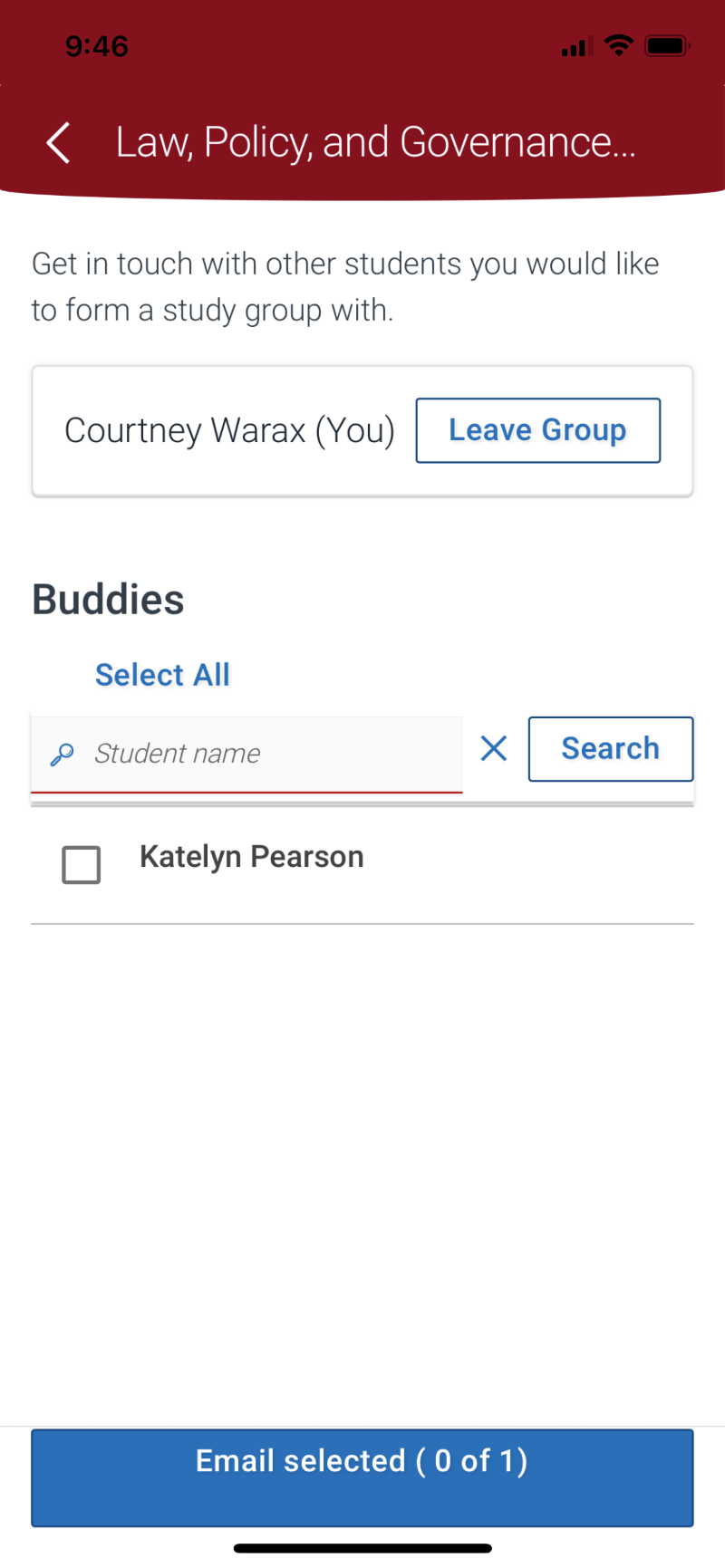 Study Buddy Select Students