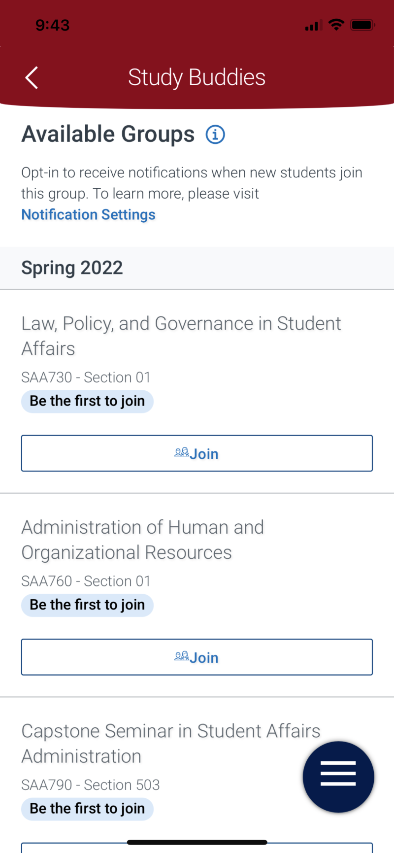 Available Courses