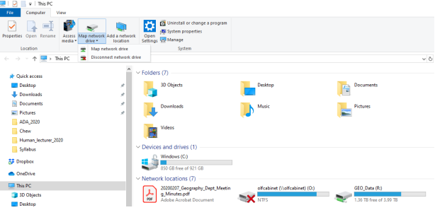 Directions to Map Network Drive