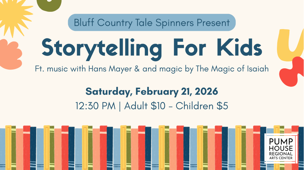 Advertisement for Storytelling for Kids at the La Crosse Pump House