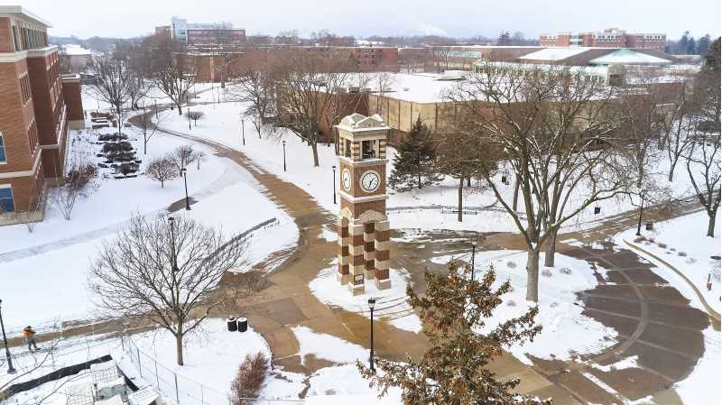 Snow on campus