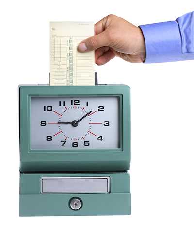 Employee Time Clock Stock Image