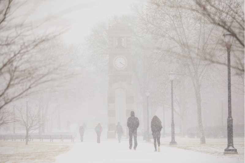 Snow on campus