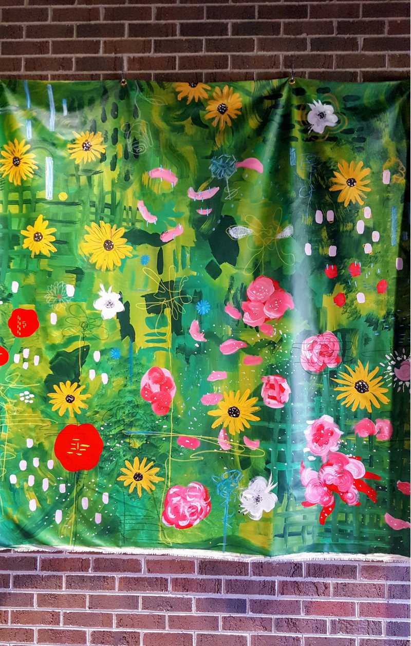 "Garden", painting by Nikita Conway, Molly Korinek, Emma Mashak, Isaiah Ohman, and Alex Sonnek