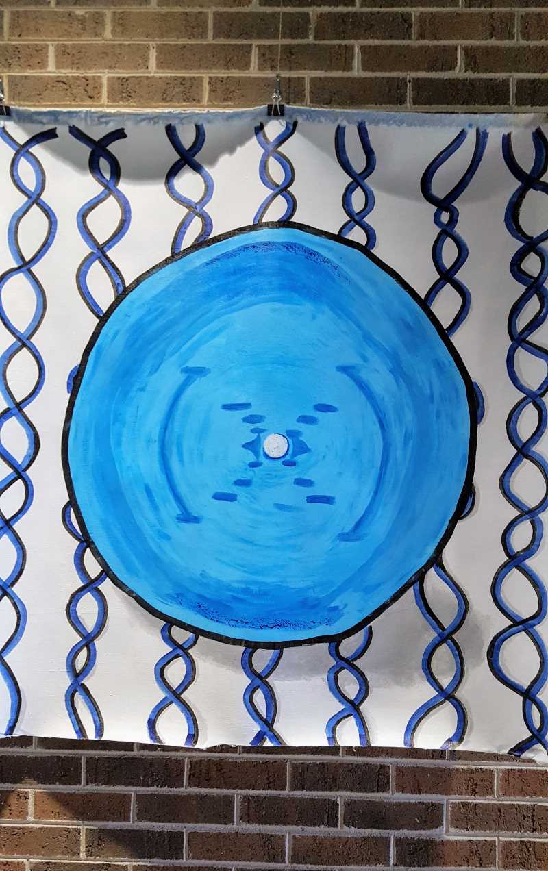 "Photo 51", painting by Hannah Anderson, Kyra Bruesewitz, Abigale Wilger