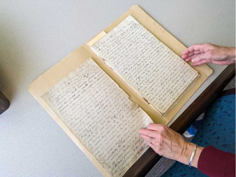 Handwritten documents from the Esau Johnson Collection