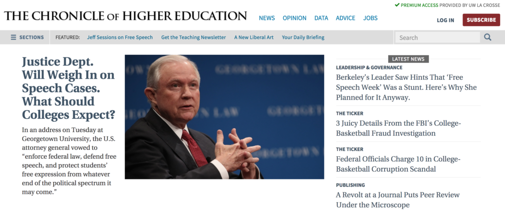 Chronicle of Higher Education