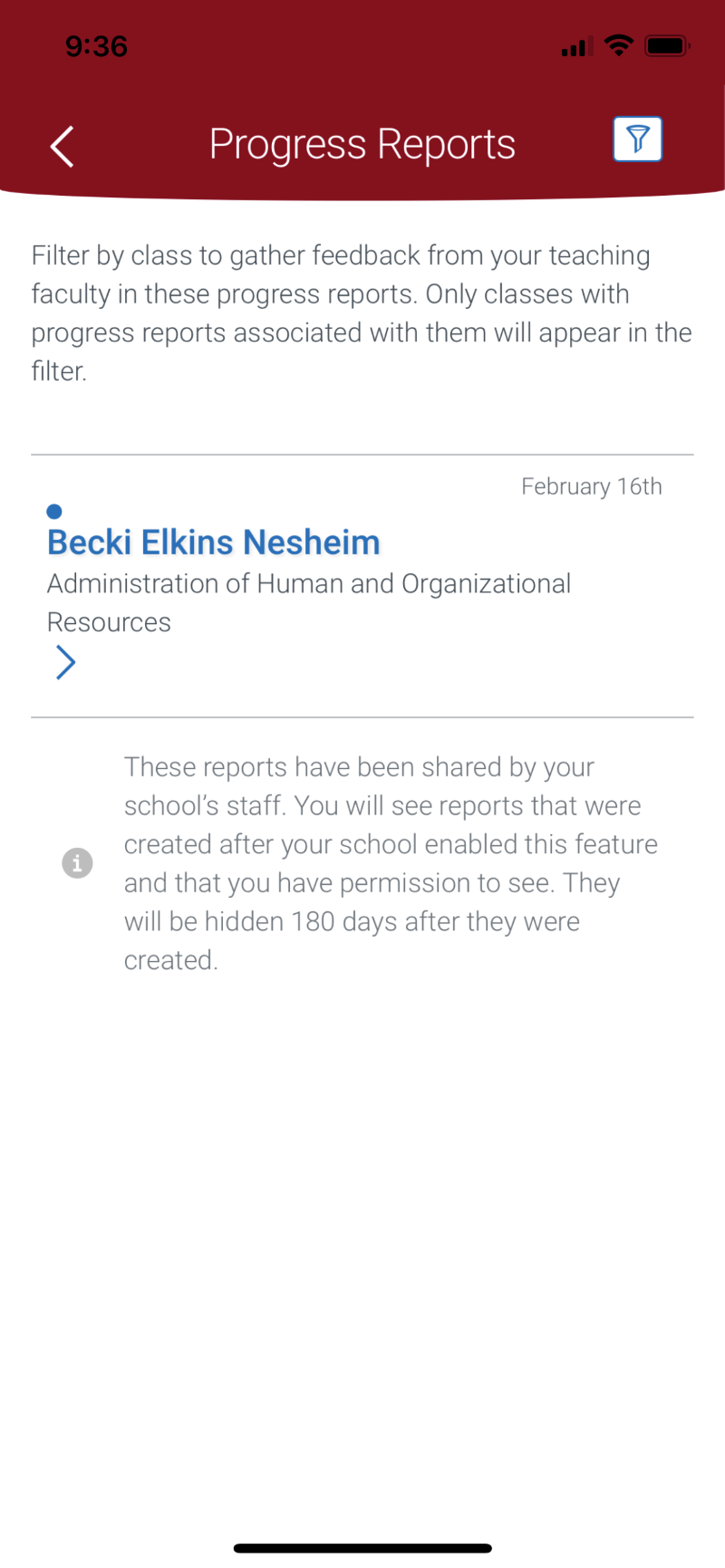 View Progress Reports