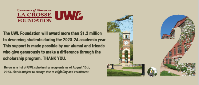 The UWL Foundation will award more than $1.2 million for the 2023-24 academic year