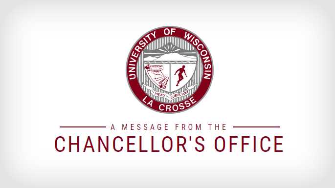 A message from the Chancellor's office