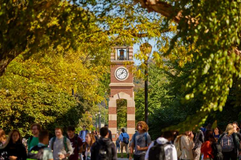 The Hoeschler Tower on the UW-La Crosse campus in fall 2019.