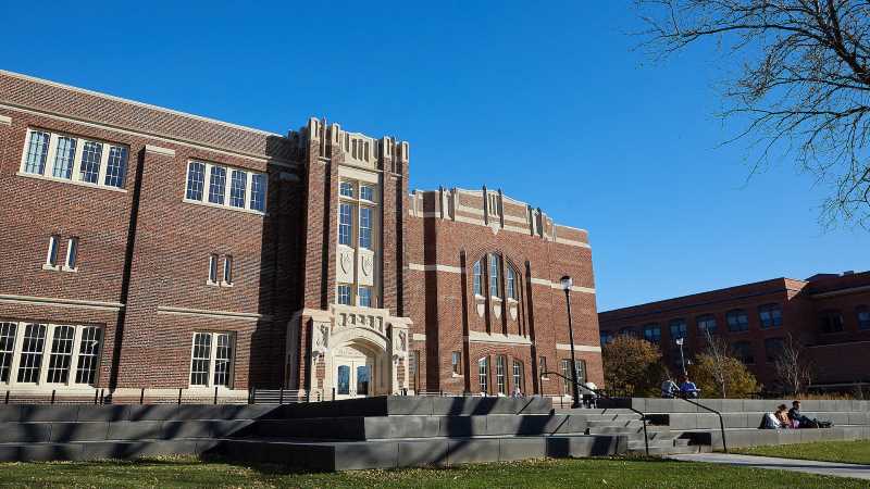 Wittich Hall on the University of Wisconsin-La Crosse campus.