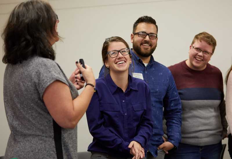 Students in the Student Affairs Administration program with Tori Svoboda, associate professor of Student Affairs Administation.