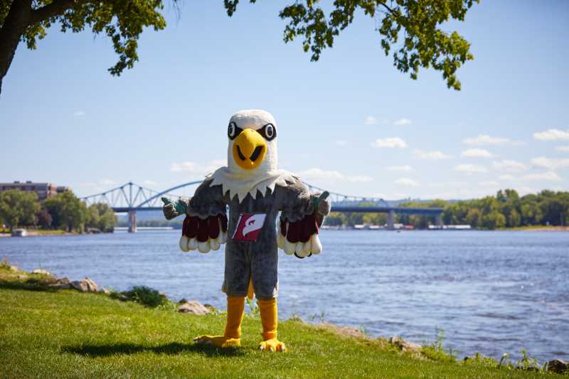 UWL’s mascot, Stryker, will be looking for UWL alumni, students, parents, faculty, staff and community members in Riverside Park for Moon Tunes, Thursday, Sept. 1.