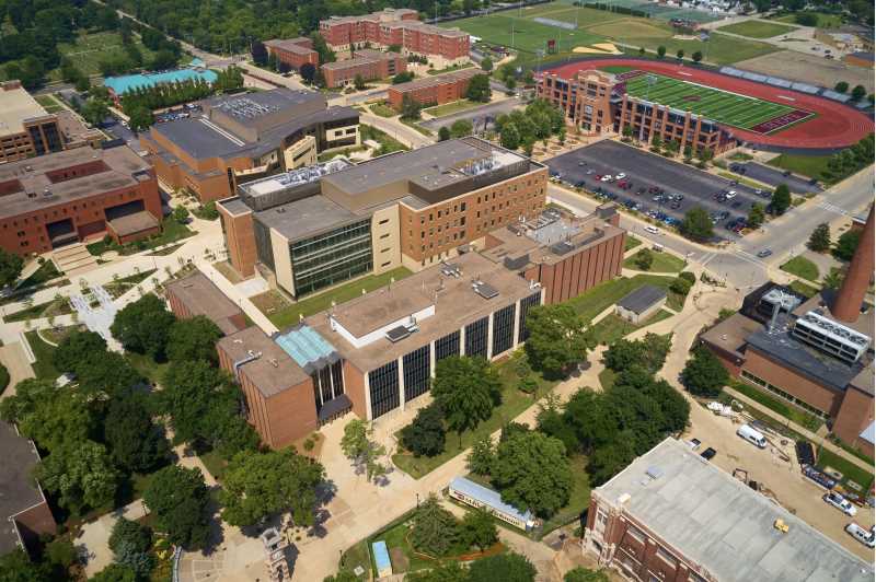 The Prairie Springs Science Center project was divided into two construction phases for an eventual replacement of Cowley Hall, a 1960s-era science facility. Phase I, directly north of the current Cowley Hall, was completed in summer 2018. Phase II would construct a new facility connected to Phase I, in the location of the current Cowley Hall. Phase II will include offices, classrooms, instructional labs, research labs, and a number of highly-specialized spaces critical to the overall delivery of science instruction and learning at UWL.