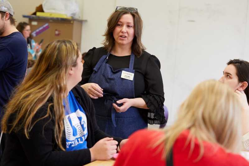 During the 2019 School of Education Day on campus, Assistant Professor Lisa Lenarz led a session with future educators. Lenarz was recently named Outstanding Higher Education Art Educator by the Wisconsin Art Education Association.