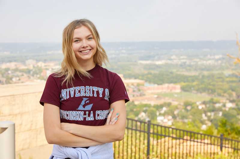 Olivia Steingraber says scholarships — including a large gift from a UWL alum her freshman year — gave her freedom to explore and realize her full potential during college.