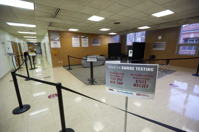 Surge Testing at UWL has been extended through the beginning of April after UW System secured additional resources to run the program. The site will be closed the week of Jan. 25.