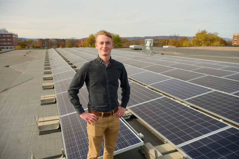 Andrew Ericson, ’22, is thankful for a couple of friends who convinced him to attend UWL and for the student organization, Students for Sustainability, that reignited his passion for the environment.  