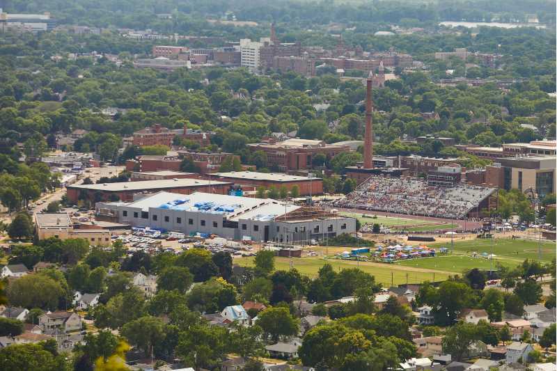 A view of the Fieldhouse during the WIAA State Track Meet.