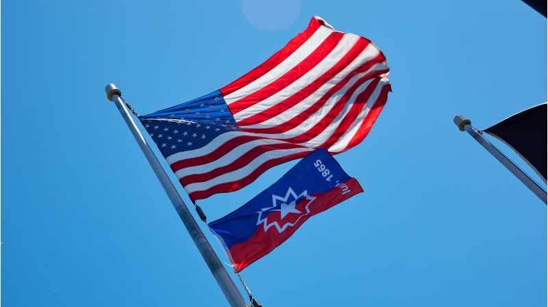 UWL flies the Juneteenth flag in observance of the federal holiday, marking the emancipation of enslaved African Americans following the Civil War.