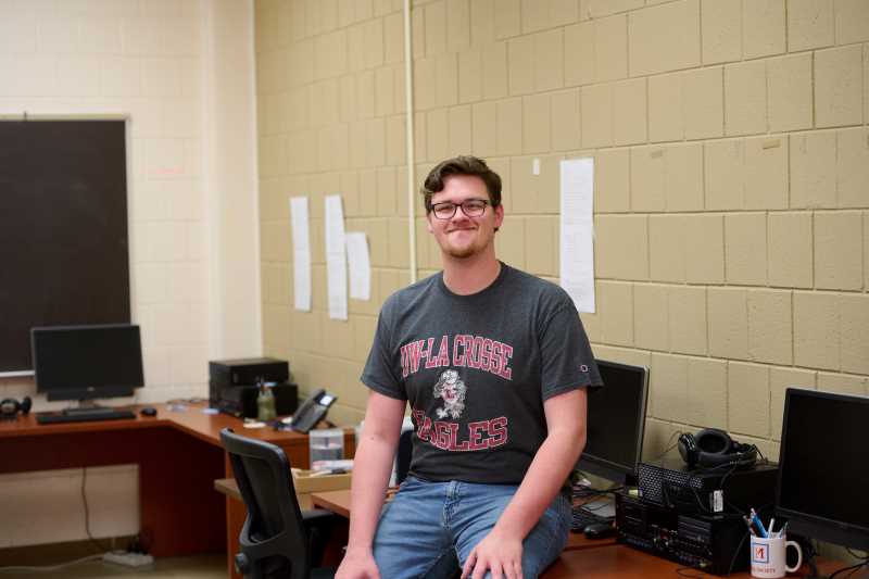 Graduating senior Johnathon Jaeger, a double major in philosophy and history: public and policy, is this year’s UWL Student Employee of the Year. As a digital preservation technician, he has been listening to and creating indexes for oral histories from UWL’s vast collection of interviews in the Oral History Program.