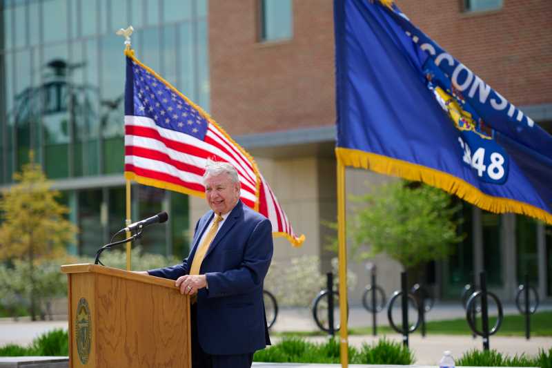 UW System Interim President Tommy Thompson received the 2020-21 Higher Education Advocate Award from the UWL Student Association on Friday. “I’ve never received an award from students in my whole life,” Thompson said. “This is very, very, very special.” 