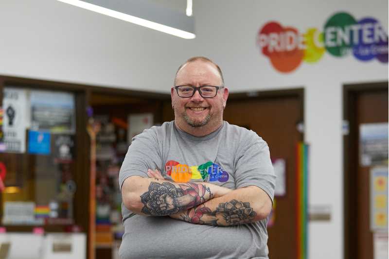 Will Van Roosenbeek, director of the UWL Pride Center, received this year's Dr. Martin Luther King Jr. Leadership Award. The award recognizes La Crosse area leaders who are committed to building community, enhancing diversity and working toward justice for all.