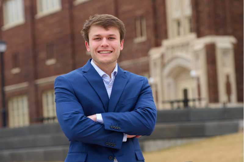 UWL senior Derek Poggemann has received the Jake and Janet Hoeschler Award for Excellence, given annually to the top student in UWL's College of Business Administration. Poggemann will graduate Sunday with a bachelor's degree in information systems.